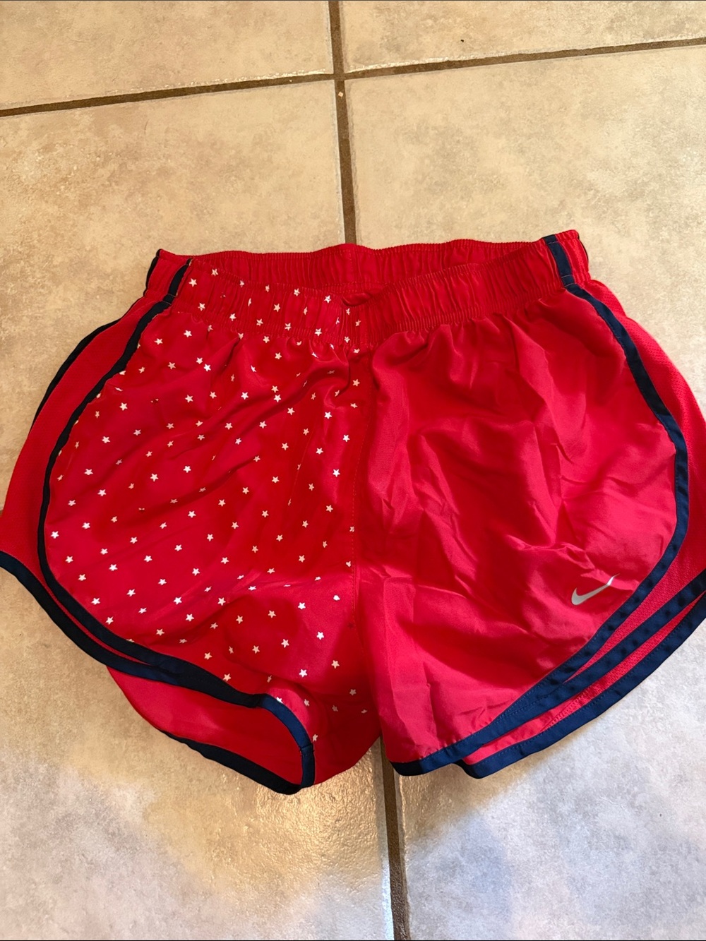 Nike Women’s Red Athletic Shorts with Stars